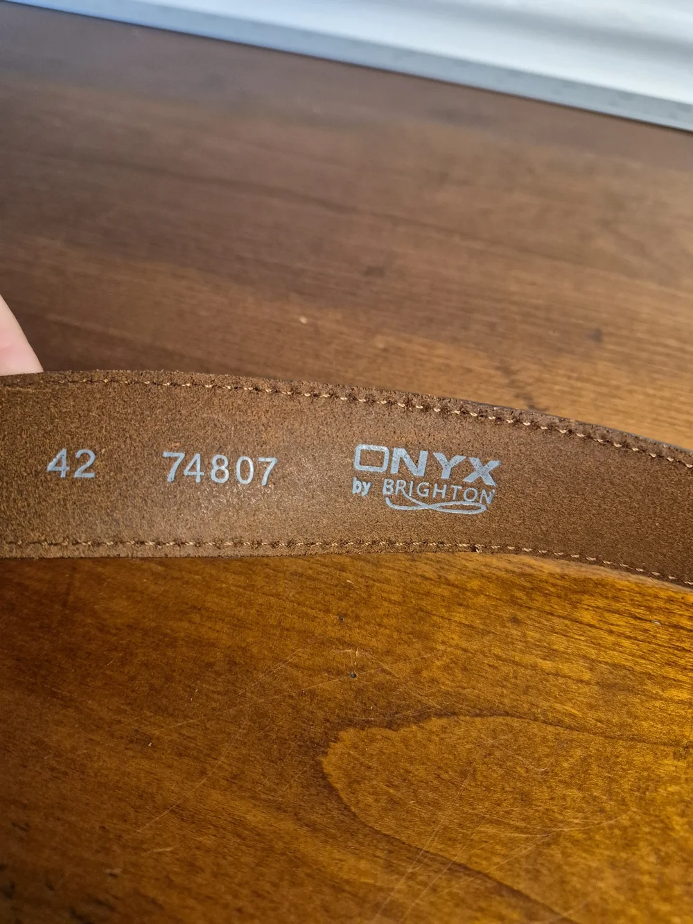 Brighton Men's Dark Brown Leather Belt with Silver Buckle Size 42